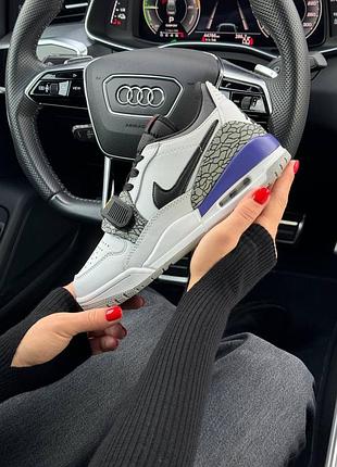Женские кроссовки nike air jordan legasy 312 low white black purple