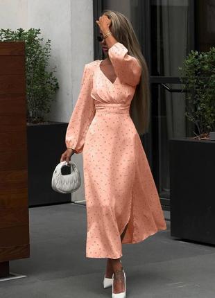 Жіноча літня сукня міді з розрізом,женское летнее платье с разрезом лёгкое легка4 фото