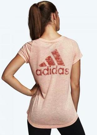 ❤ новая натуральная супер комфортная персиковая футболка топ adidas оригинал