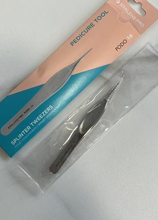 Пинцет осколочный podo 10 staleks pro tp-10