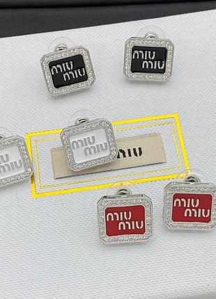 Серьги в стиле miumiu 3