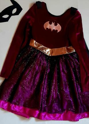 Batman бэтмен tu англия карнавальное велюровое платье на 11-12 лет