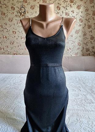 ‼︎ ❤︎👗 diesel жіноча чорна максі шикарна вечірня сукня сарафан на бретелях з ланцюжка