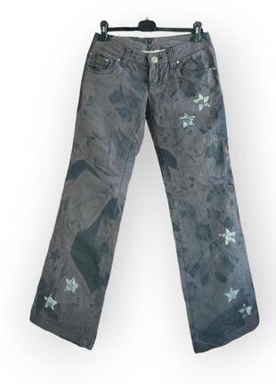 Dsquared2 d2штаны джинсы клеш брюки со звездами dsquared ac dc