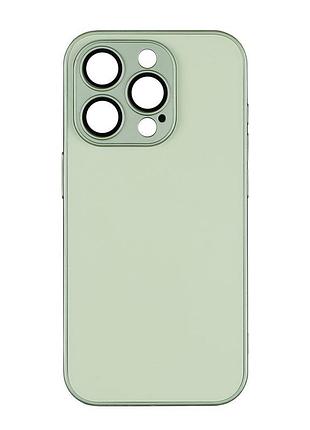 Чохол-накладка скляний матовий із захистом камери matte ag-glass iphone 12 autumn leaf yellow