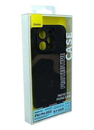 Чехол baseus liquid silica gel case glass 0.22 mm iphone 14 plus aryt001401 black5 фото