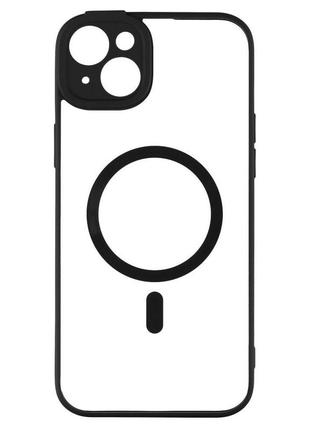 Чехол с магнитным креплением и защитным стеклом baseus frame series magnetic arjt030001 iphone 14 plus black