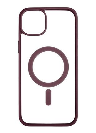 Чехол color magsafe apple iphone 14 plus bordo