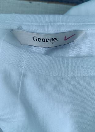 Новая качественная белая женская футболка george6 фото