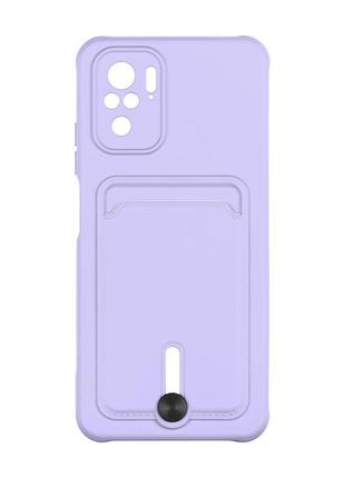 Чехол с карманом для карт otterbox colorfull pocket card xiaomi redmi note 10 / redmi note 10s elegant purple