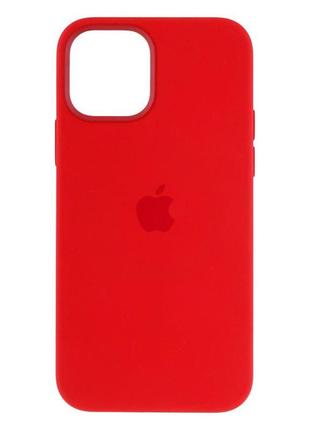 Чехол усиленной защиты magsafe silicone для apple iphone 12 pro max red