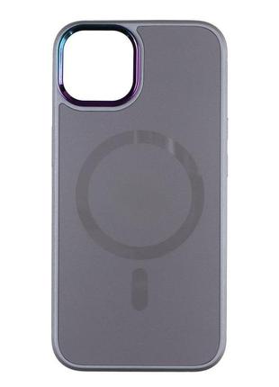 Чехол tpu foggy with magsafe apple iphone 13 grey