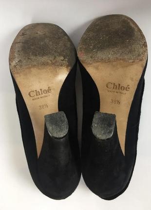 Chloe замшевые туфли на каблуке7 фото