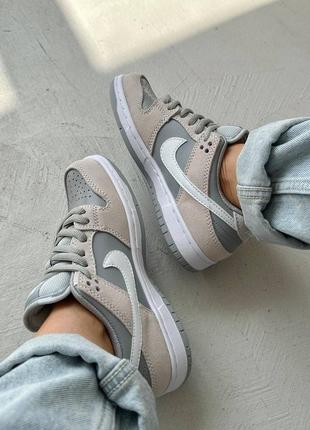 Кроссовки (nike dunk wolf grey)🩷