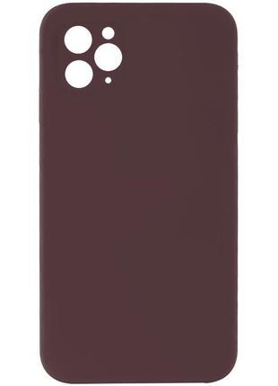 Чехол с защитой камеры silicone case full apple iphone 12 pro max plum