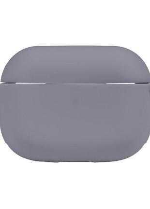 Чехол с карабином silicone case airpods pro lavender grey