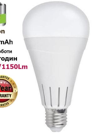 Світлодіодна лампа з акумулятором duramax li-ion 2200mah, 12вт, 1150lm, 6400k, 220в e27 sneha (996825)