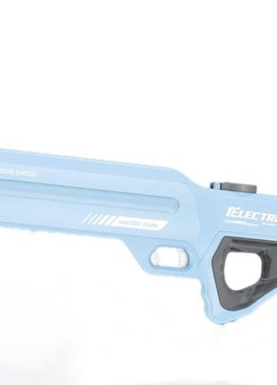 Водний пістолет електричний на акумуляторі glock electric water gun блакитний ємність 600мл