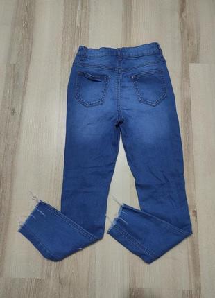 Рваные скинни джинсы george с высокой посадкой на 10-11 лет5 фото