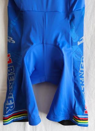 Мужские велоштаны спортивные з лямками памперсом штаны вело комбинезон велоформа одежда 2xl 52