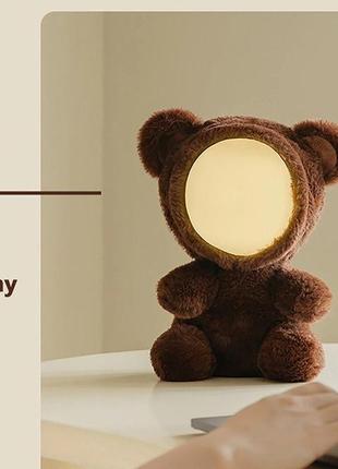 Іграшка-лампа led у формі ведмедика або зайця з bluetooth нічник-колонка9 фото