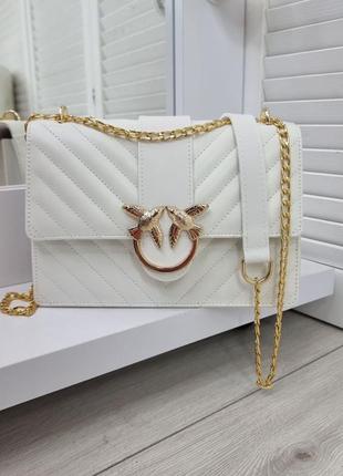Женская качественная сумка, стильный клатч из эко кожи белый7 фото