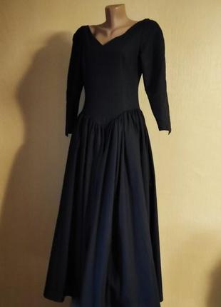Вінтажне чорне бальне плаття laura ashley5 фото