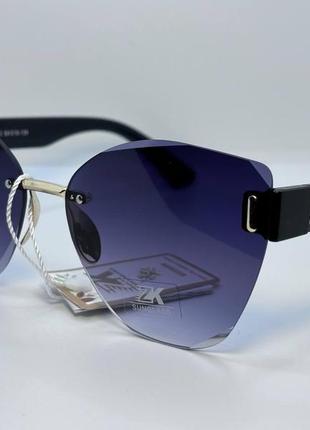 Сонцезахисні окуляри жіночі сині лінзи zk glasses