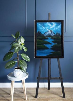 Интерьерная картина масло горы пейзаж леса река