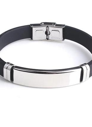 Браслет з гравіюванням на подарунок, каучук. індивідуальне гравіювання на браслеті