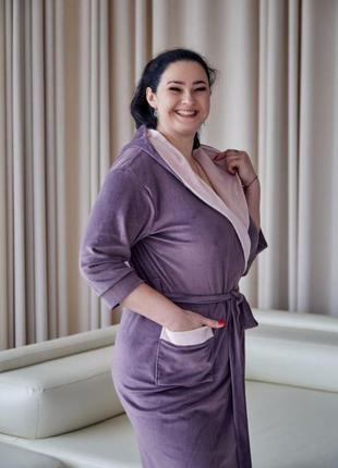 Халат женский велюровый большие размеры 4xl,5xl,6xl3 фото
