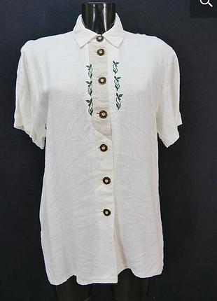 Блуза льон традиційна вишиванка