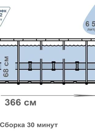 Бассейн каркасный круглый intex 26712 + насос-фильтр 366*76 см2 фото