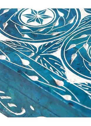 Шкатулка из камня с рисунком, шкатулка для бижутерии на подарок