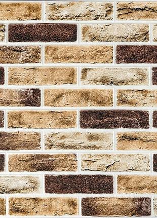 Самоклеющаяся 3d панель под кирпич клинкер песочный 700x700x4мм (415) sw-00000770