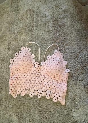 Шикарный ажурный новый топ