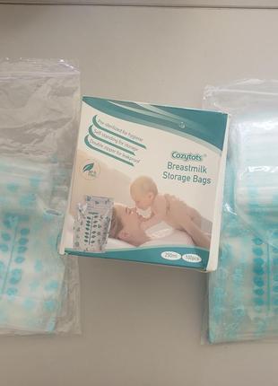 Cozytots 55 пакетів для грудного молока, 250 мл, контейнер стерилізовані окреміші6 фото