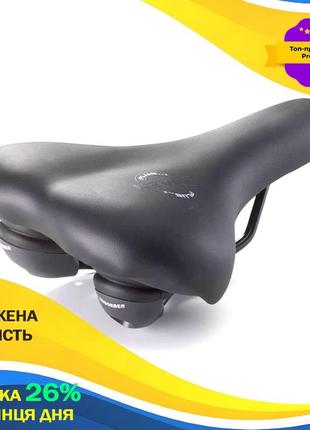 Сідло велосипедне анатомічне універсальна велосипеда selle monte grappa neveo plus, чорне ku-22