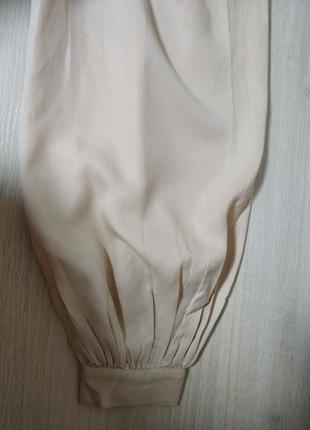 Tu tu women невероятная бежевая блуза блузка рубашка блуза вышиванка пышные рукава...