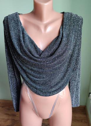 Кофта топ блузка блуза люрекс