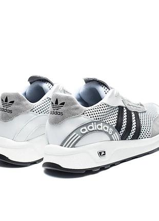 Чоловічі літні кросівки adidas сітка сірі5 фото
