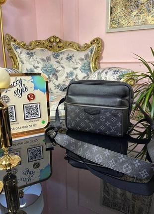 Месенджер поясна сумка outdoor lv big сірий монограм