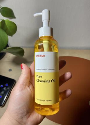 Manyo pure cleansing oil  ma:nyo гідрофільна олія, засіб для зняття макіяжу корея органічна косметика