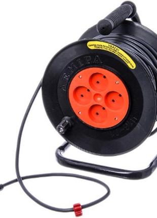 Удлинитель на катушке (переноска) лемира у16-01 пвс 2х2.5 25м2 фото