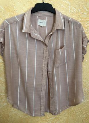 Сорочка з коротким рукавом у смужку від american eagle