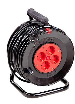 Удлинитель на катушке (переноска) лемира у16-01-01 пвс3х1.5 20м с контуром заземления