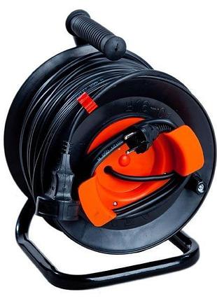 Удлинитель на катушке (переноска) лемира у16-03 пвс 2х1.5 с выносной розеткой 70м