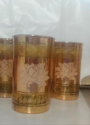 Стакани з позолотою