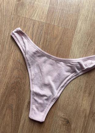 Базові бавовняні трусики стрінги вікторія сікрет оригінал victorias secret