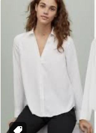Белая блузка/ рубашка h&m, p. m